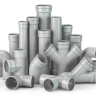Plastic Pvc Pipes  Isolated On The White Background. 3d Illustration