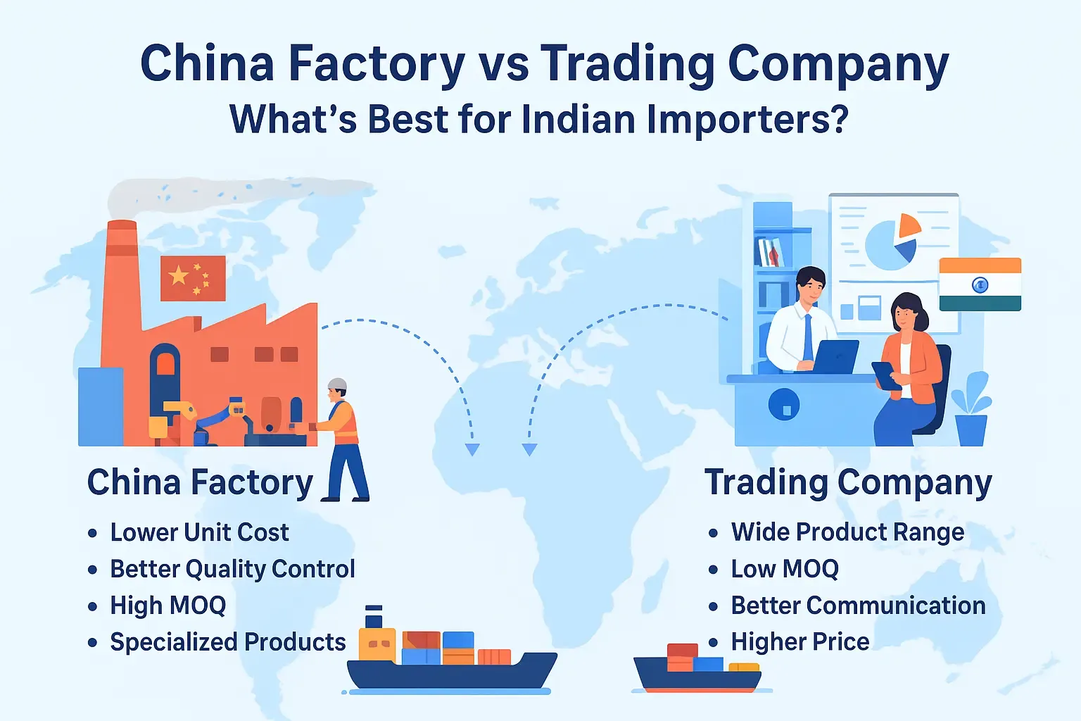 China Factory vs. Trading Company: What’s Better for Indian Importers?