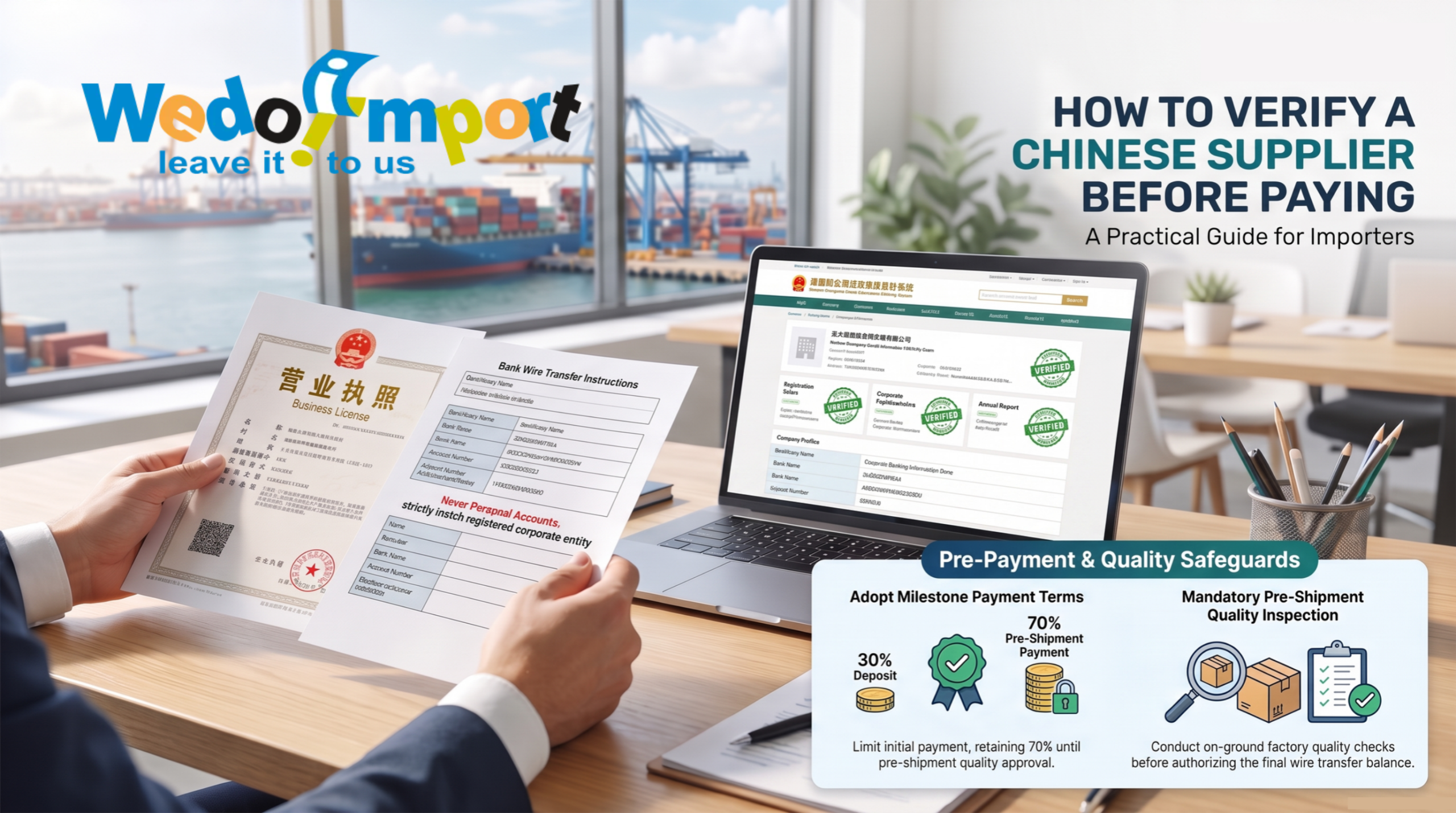 How to Verify a Chinese Supplier Before Paying: A Practical Guide for Importers 1 Chinese supplier verification checklist for importers before making an advance payment