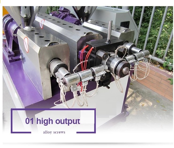 Three-Color Plastic Rattan Extruding Machine 7