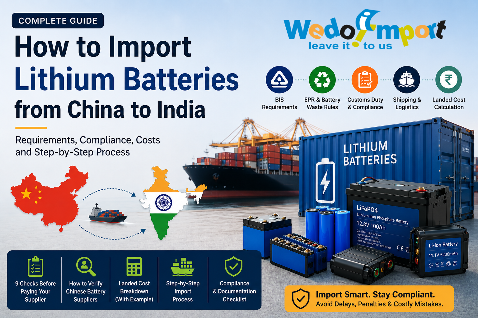 Import Lithium Batteries From China To India - We Do Import