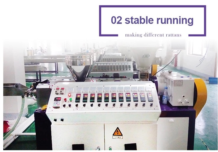 Three-Color Plastic Rattan Extruding Machine 8