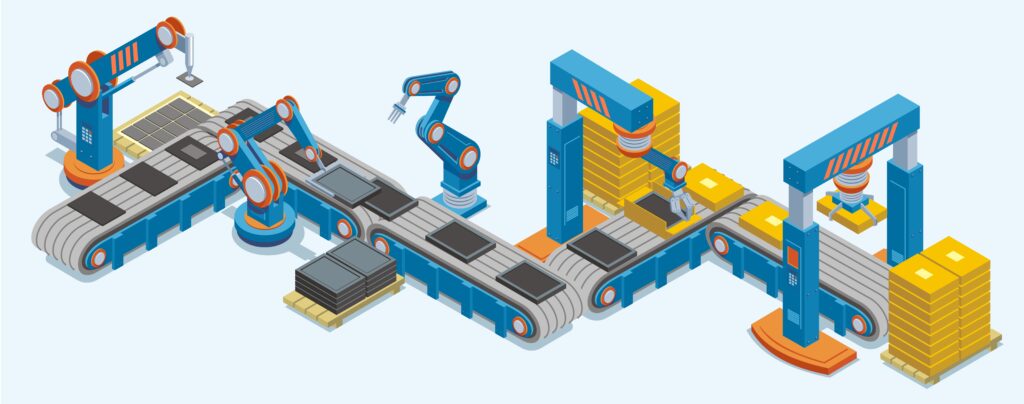 Isometric Production Railing Isometric Automated Production Line Concept | Wedoimport.com